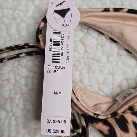 1138 NWT Victoria Secret Cheeky String Bikini Bottom Sz Med - Picture 5 of 6